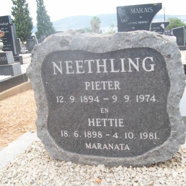 NEETHLING Pieter 1894-1974 &amp; Hettie 1898-1981