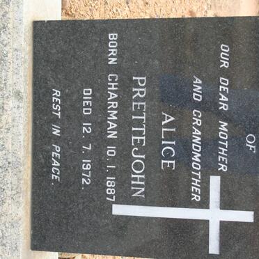 PRETTEJOHN Alice nee CHARMAN 1887-1972