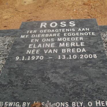 ROSS Elaine Merle nee van BREDA 1970-2008