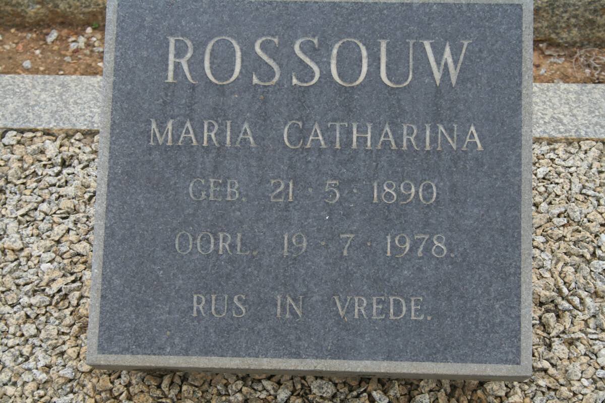 ROSSOUW Maria Catharina 1890-1978