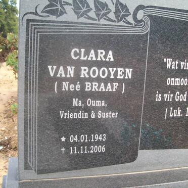 ROOYEN Clara, van nee BRAAF 1943-2006