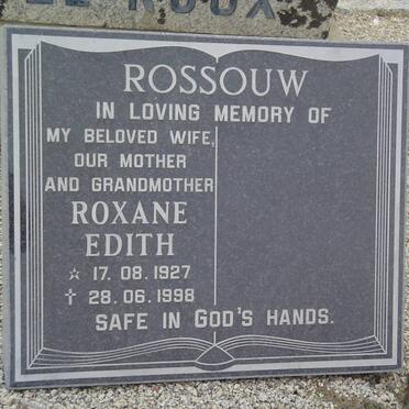 ROSSOUW Roxane Edith 1927-1998