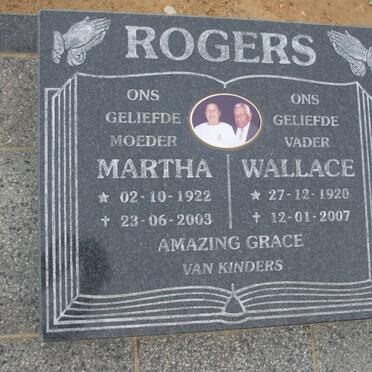 ROGERS Wallace 1920-2007 &amp; Martha 1922-2003