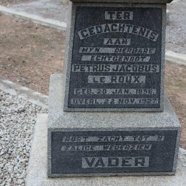 ROUX Petrus Jacobus, le 1856-1927