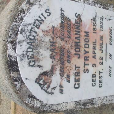 STRYDOM Gert Johannes 1865-1925