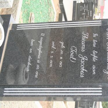 SCHALKWYK Theunis Jacobus, van 1915-1976