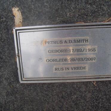 SMITH Petrus A.D. 1955-2007