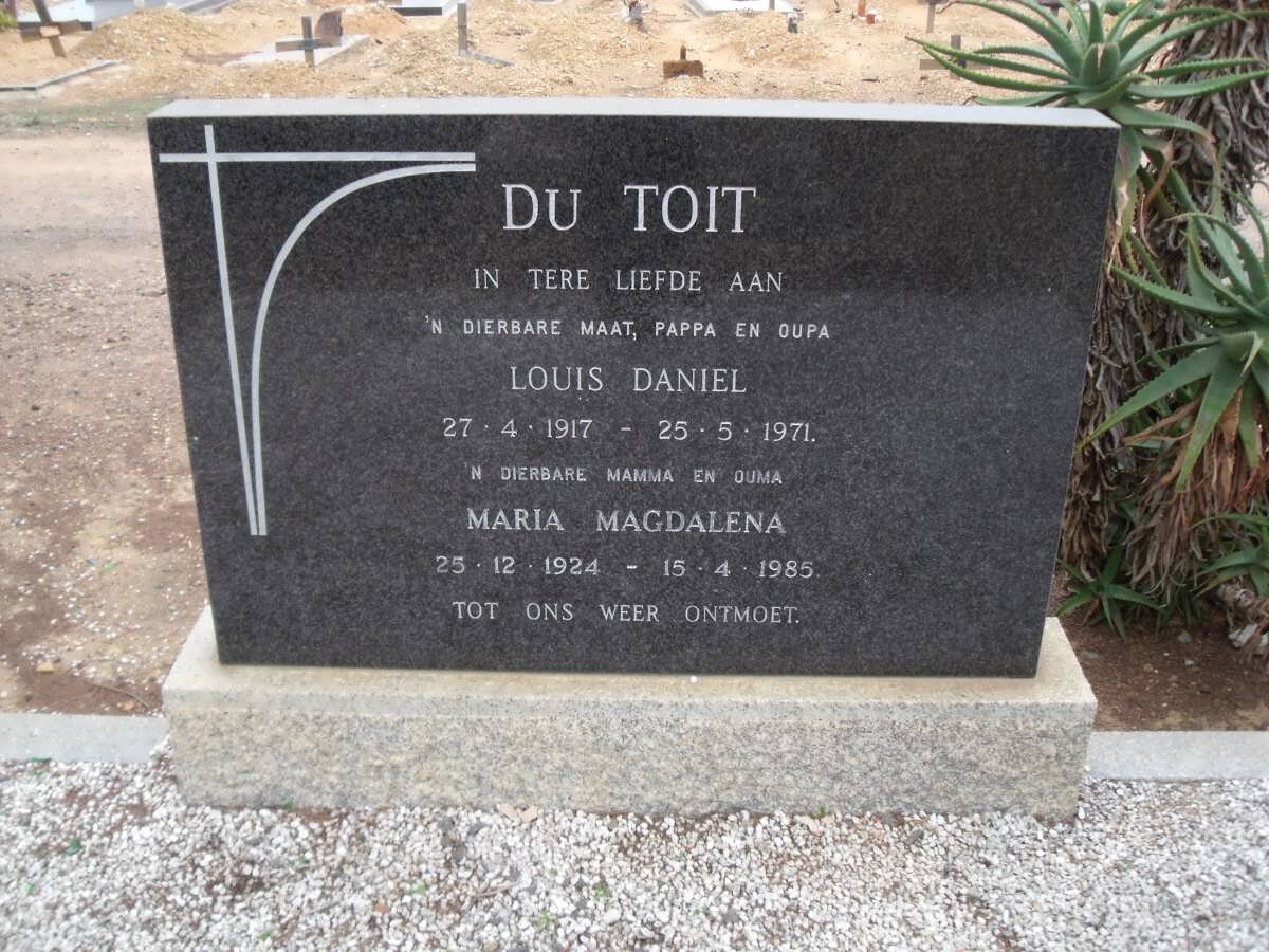 TOIT Louis Daniel, du 1917-1971 &amp; Maria Magdalena 1924-1985