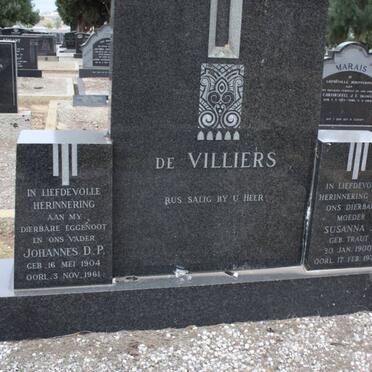 VILLIERS Johannes D.P., de 1904-1961 &amp; Susanna J. TRAUT 1900-1976