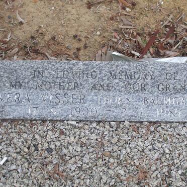 VISSER Vera nee BAUMGARDT 1900-1985