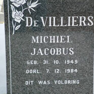 VILLIERS Michiel Jacobus, de 1949-1984