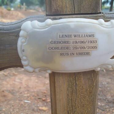 WILLIAMS Lenie 1933-2005
