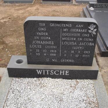 WITSCHE Johannes Louis 1913-1991 &amp; Louisa Jacoba 1913-1985