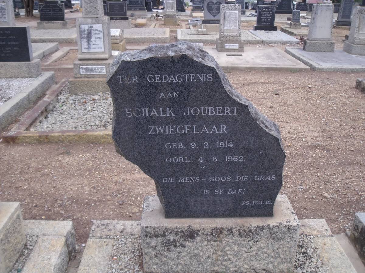 ZWIEGELAAR Schalk Joubert 1914-1962
