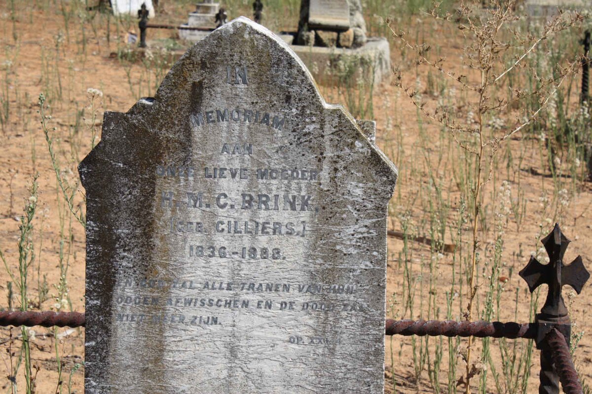 BRINK H.M.C. nee CILLIERS 1836-1888