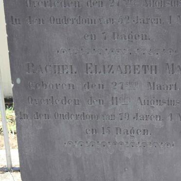 BOOYSEN Petrus Jacobus 1789-1841 &amp; Rachel Elizabeth MALAN