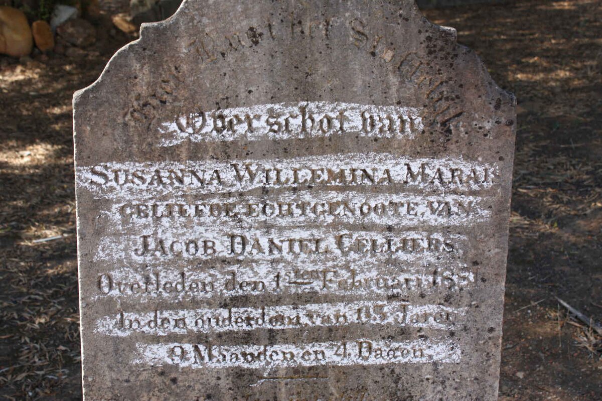 CELLIERS Susanna Willemina nee MARAIS -1881