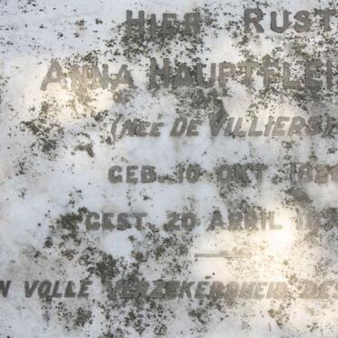 HAUPTFLEISCH Anna nee DE VILLIERS 1820-1875
