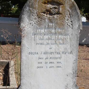 MALAN David Jacobus 1831-1919 &amp; Louisa Margaretha DU PLESSIS 1835-1904