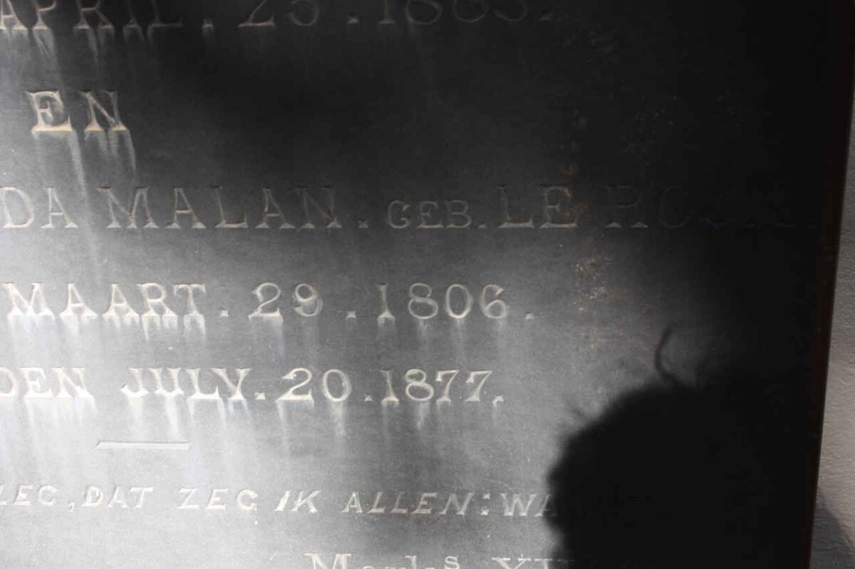 MALAN Martha Gertruida nee LE ROUX 1806-1877