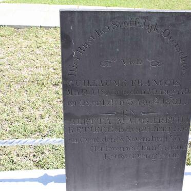 MARAIS Guillaume Francois 1795-1861 &amp; Aletta Margaretha RETIEF 1795-1877