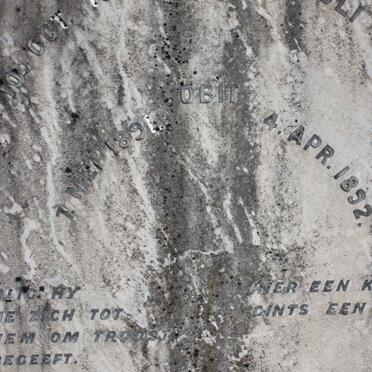 MERWE Jacobus J., v.d. 1823-1891 &amp; Helena J. RETIEF  1826-1892