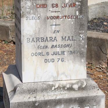 MALAN Barbara nee BASSON -1947