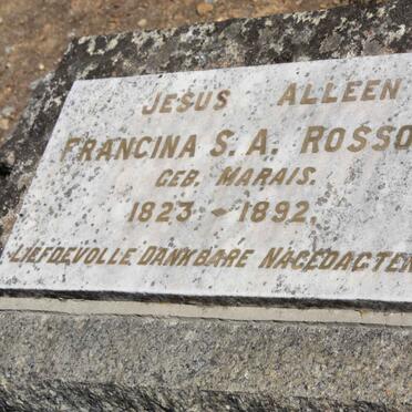 ROSSOUW Francina S.A. nee MARAIS 1823-1892