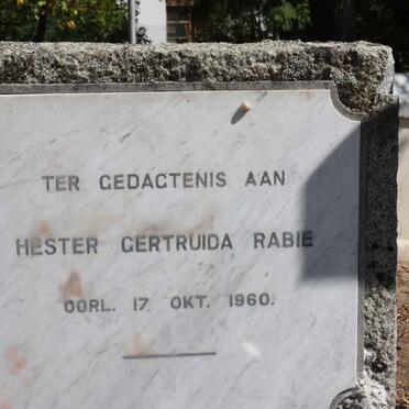 RABIE Hester Gertruida -1960