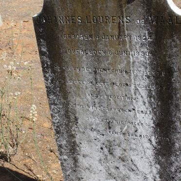 WAAL Johannes Lourens, de 1824-1893