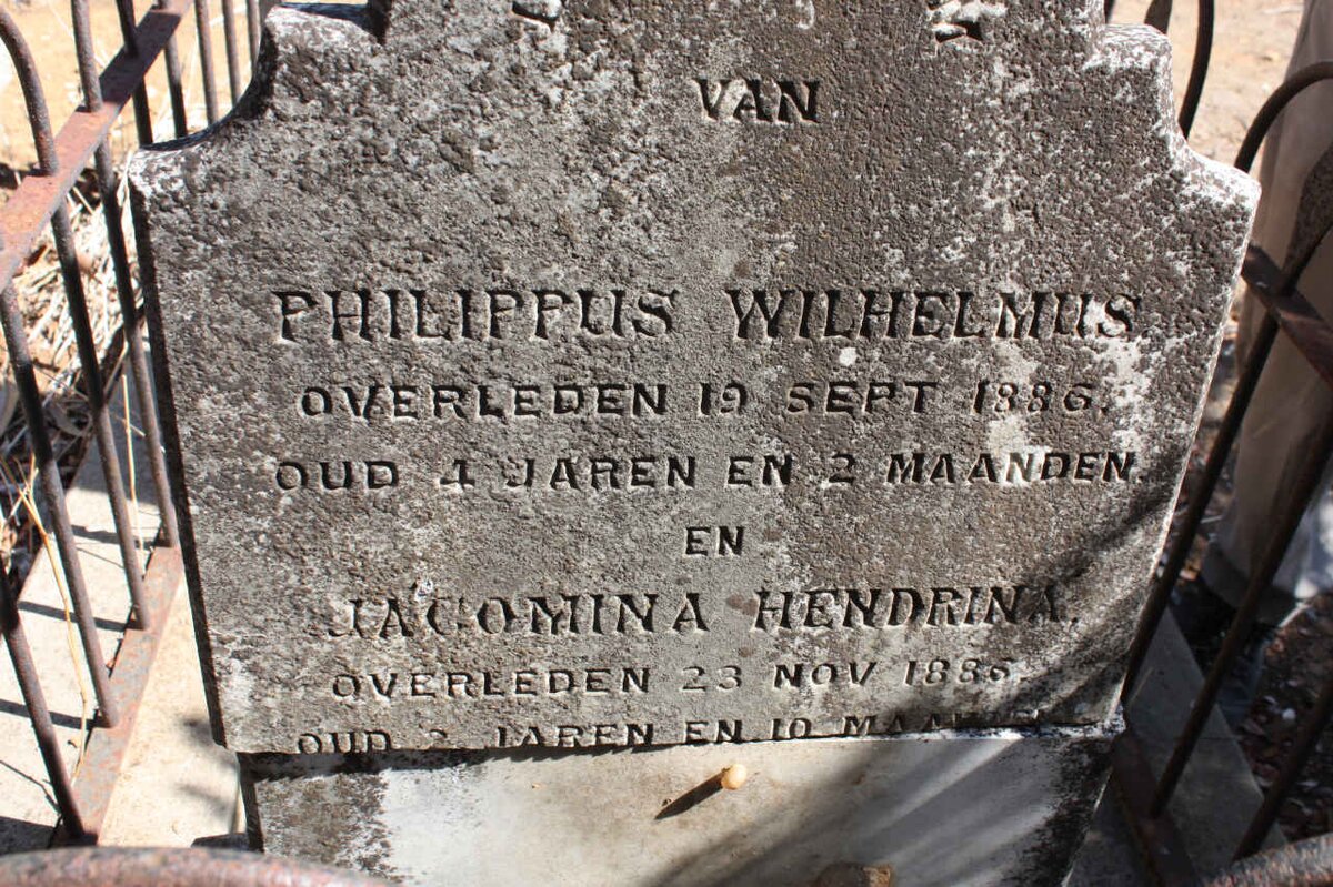 ? Philippus Wilhelmus -1886 :: ? Jacomina  Hendrina -1886