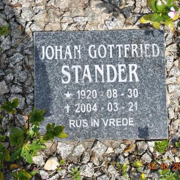 STANDER Johan Gottfried 1920-2004