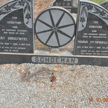 SCHOEMAN Gert Christoffel 1908-1970 &amp; Maria Petronella M. 1910-2001