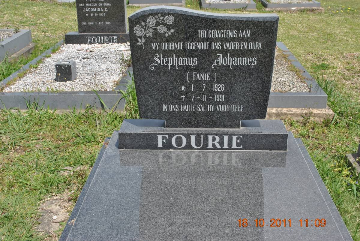 FOURIE Stephanus Johannes 1926-1991