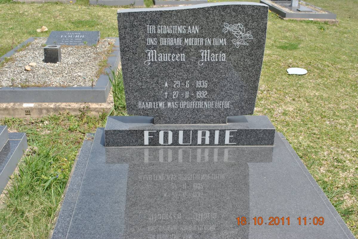 FOURIE Maureen Maria 1935-1992