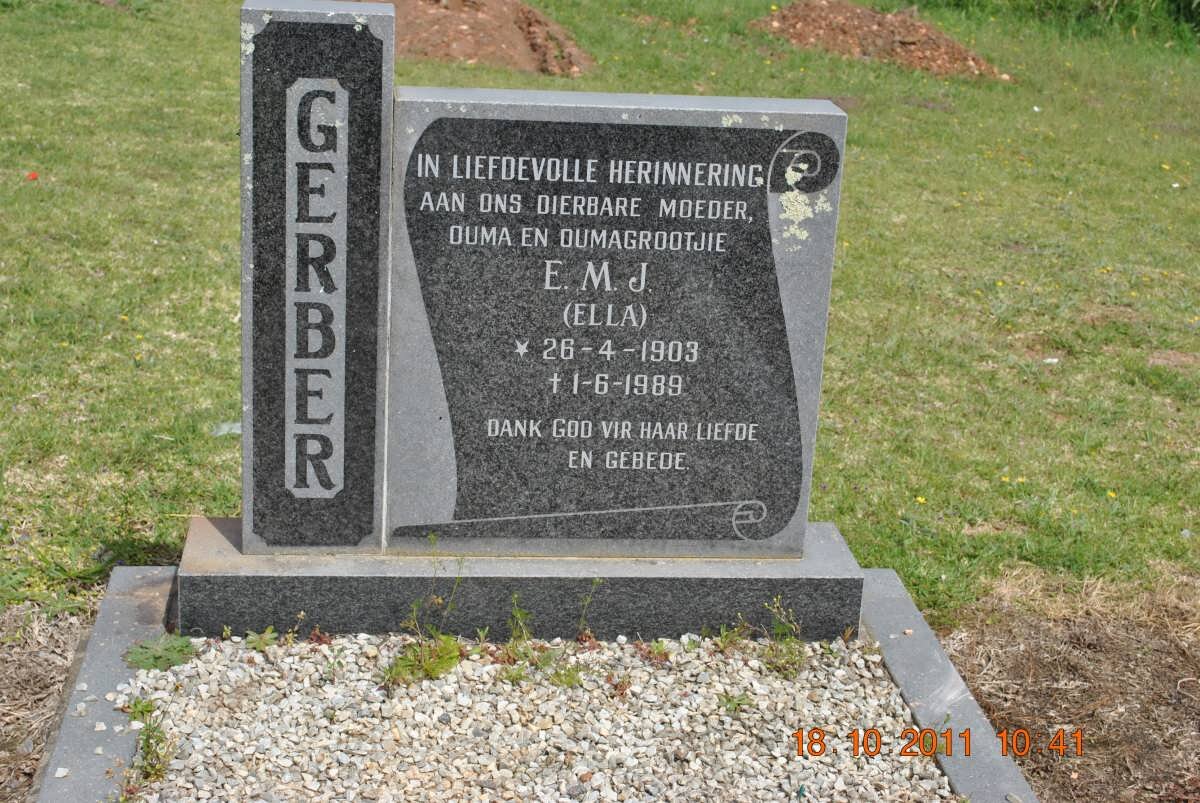 GERBER E.M.J. 1903-1989