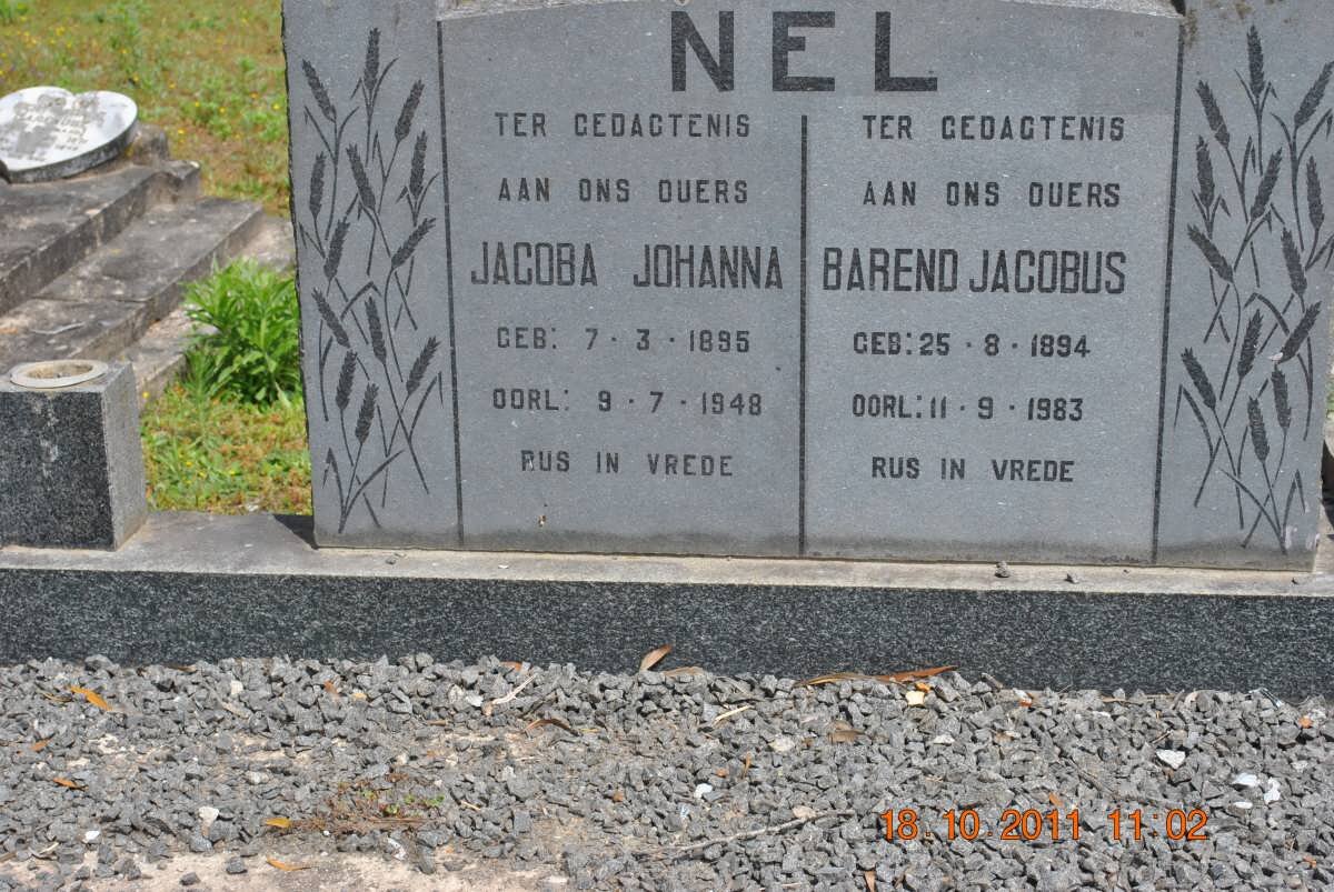 NEL Barend Jacobus 1894-1983 &amp; Jacoba Johanna 1895-1948