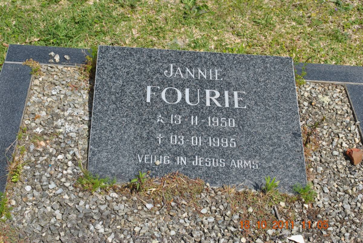 FOURIE Jannie 1950-1995