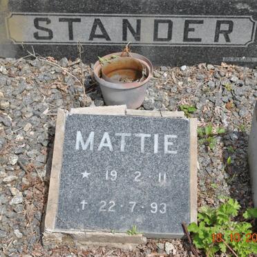 STANDER Mattie 1911-1993