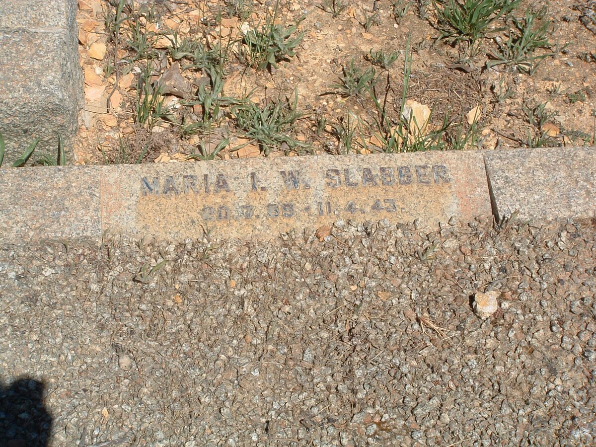 SLABBER Maria I.W. 1889-1943