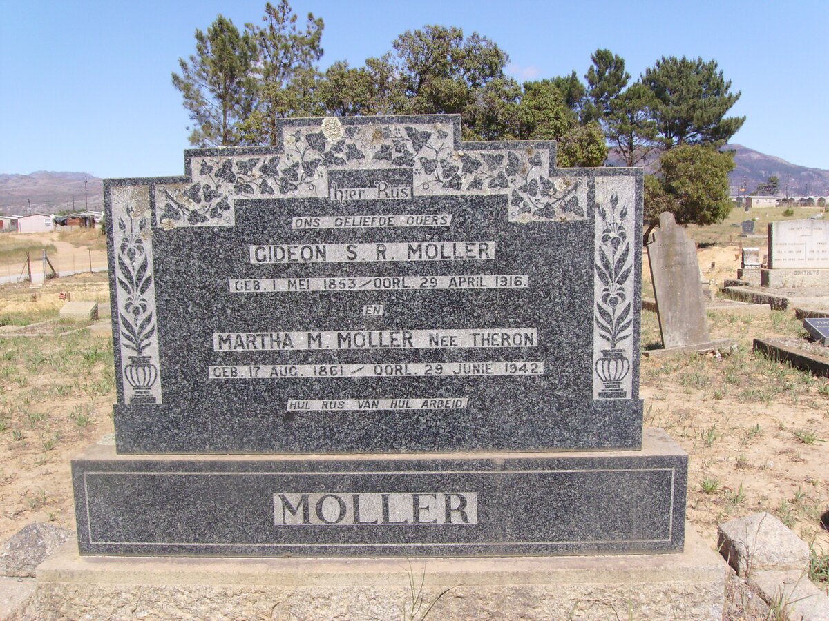 MOLLER Gideon S.R. 1853-1916 &amp; Martha M. THERON 1861-1942