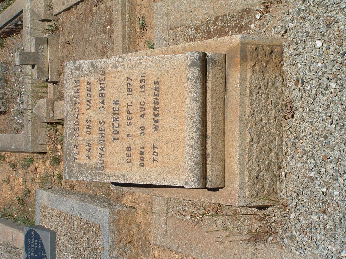 TOERIEN Johannes Gabriël 1877-1931