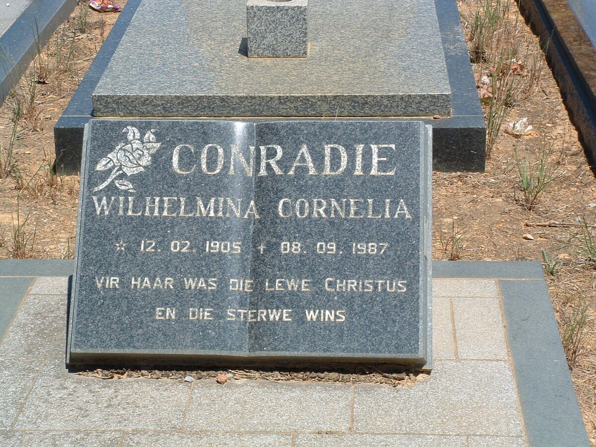 CONRADIE Wilhelmina  Cornelia 1905-1987