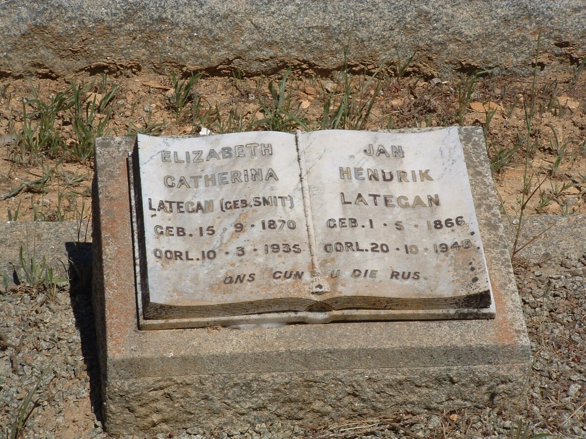 LATEGAN Jan Hendrik 1866-1948 &amp; Elizabeth Catherina SMIT 1870-1935