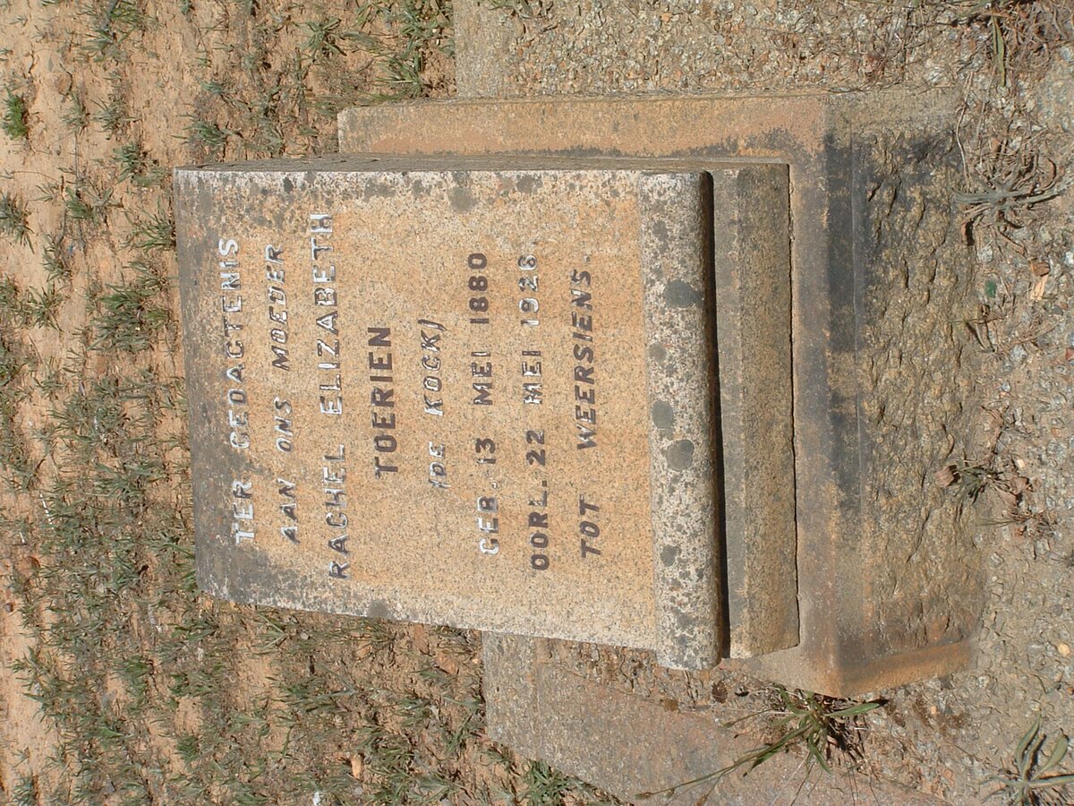 TOERIEN Rachel Elizabeth nee DE KOCK 1880-1926