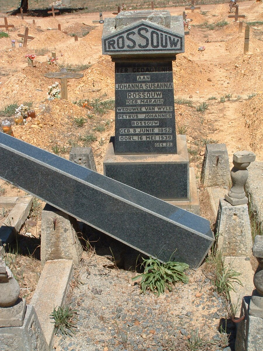 ROSSOUW Johanna Susanna nee MARAIS 1852-1939