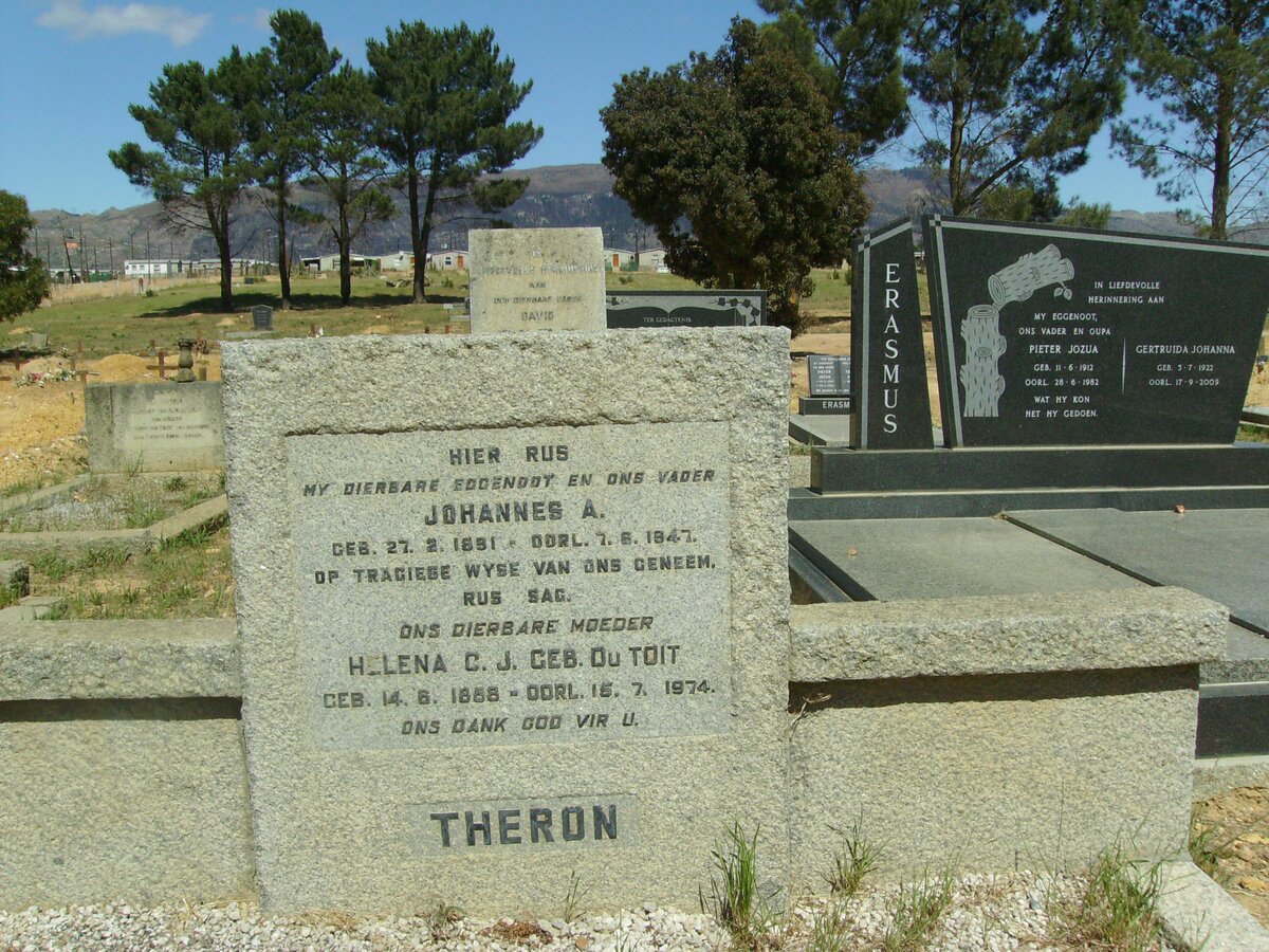 THERON Johannes A. 1891-1947 &amp; Helena C.J. DU TOIT 1888-1974