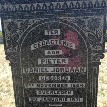 JORDAAN Pieter Daniel 1864-1931