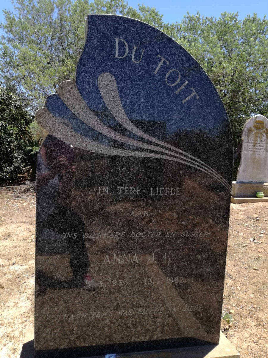 TOIT Anna J.E., du 1933-1962