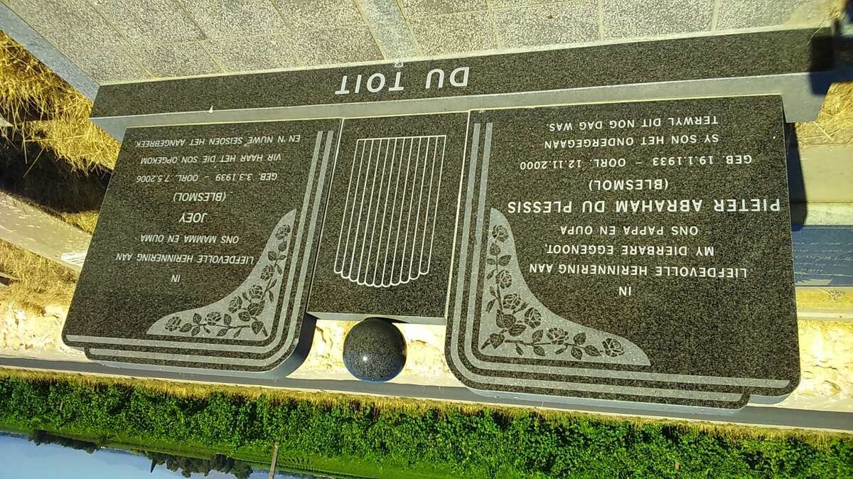 TOIT Pieter Abraham du Plessis, du 1933-2000 &amp; Joey 1939-2006